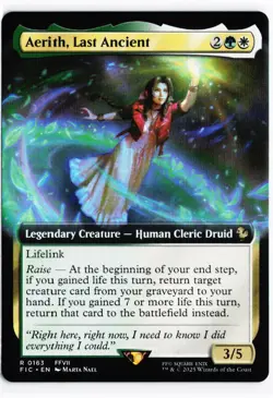 MTG Aerith, Last Ancient (Extended Art) R FIC 163 NM Normal - Image 1