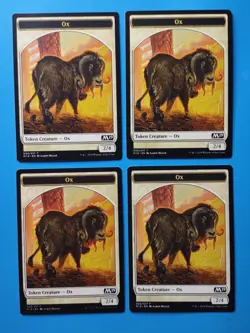 MTG 4x Ox Token x4 NM Core Set 2019 M19 Magic Playset White 2/4 - Image 1