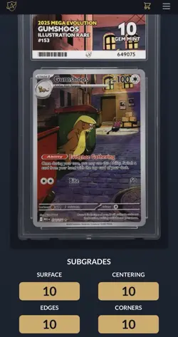 Pokemon TCG Mega Evolution Gumshoos 153/132 Illustration Rare PERFECT ACE 10 - Image 3