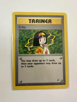 Erika Pokemon TGC Trainer Gum Heros # 100/132 super rare - Image 1