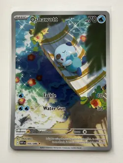 Pokemon TCG White Flare Oshawott Illustration Rare 105/086 - NM / M - Image 3