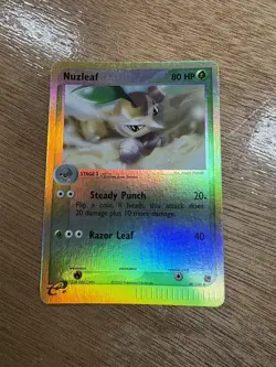 Nuzleaf 48/100 Reverse Holo Pokemon 2003 E-Reader EX Sandstorm NM - Image 1
