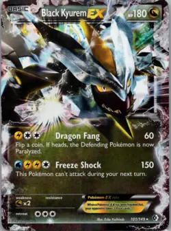 Pokemon TCG Black Kyurem-EX 101 Boundaries Crossed Holofoil D - Image 1