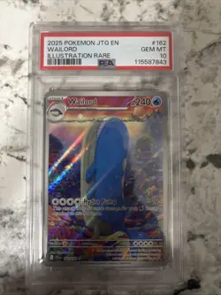 POKEMON 2025 Journey Together Illustration Rare WAILORD 162 PSA 10 TCG JTG EN - Image 1