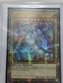 YuGiOh! Blue-Eyes White Dragon RA04-EN002 Quarter Century Secret Rare NM 1st Ed - Image 1