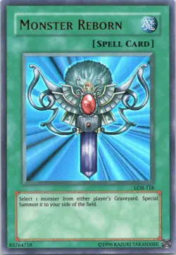 1996 Legend of Blue Eyes Monster Reborn HOLO #LOB-EN118 - Image 1