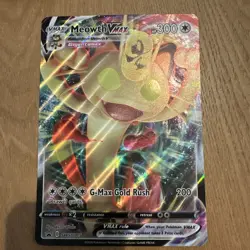 Meowth VMAX SWSH005 JUMBO Oversized Pokemon Card Black Star Promo - Image 1