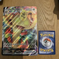 Meowth VMAX SWSH005 JUMBO Oversized Pokemon Card Black Star Promo - Image 3