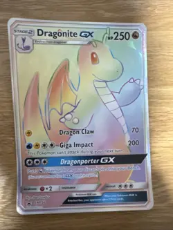 Pokemon Card Dragonite GX SM156 SM Black Start Promo Jumbo Light Play - Image 1