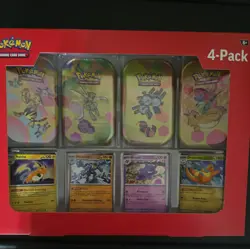 Pokemon 151 (4 Mini Tins + 4 Promo Cards Bundle Pack #2) Pokemon Sams Club - NEW - Image 1