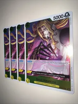 Basil Hawkins OP10-109 X4 PLAYSET Rare English One Piece TCG Card: OP10 - Image 3