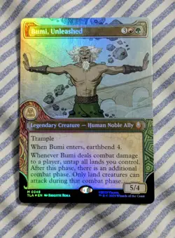 x1 Bumi, Unleashed - Foil - Showcase M MTG Avatar: The Last Airbender M/NM, Engl - Image 1
