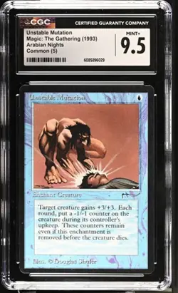 Unstable Mutation, Arabian Nights Mtg. CGC 9.5 Mint+! - Image 1