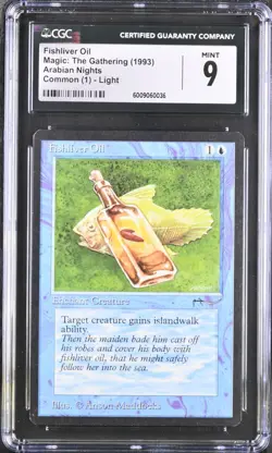 MTG Arabian Nights FISHLIVER OIL Light CGC 9 (BIN0036) LPD - Image 1