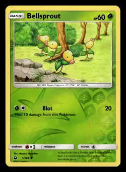 Bellsprout 1/168 Reverse Holo S&M Celestial Storm Pokemon Card - Image 1