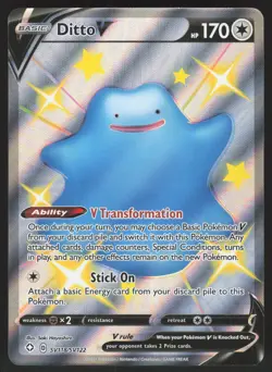 Ditto V SV118/SV122 Pokemon TCG Shining Fates: Shiny Vault NM - Image 1