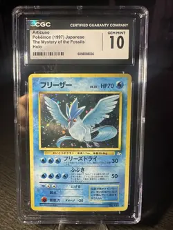 1997 Pokemon Mystery of The Fossils Articuno Holo Japanese CGC GEM MINT 10 - Image 1