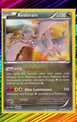 Reshiram Holo - XY6:Ciel Rugissant - 63/108 - Carte Pokemon Francaise - Image 1