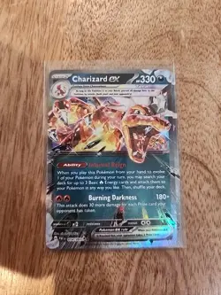 Charizard ex 054/091 Paldean Fates Double Rare Pokemon NM - Image 1