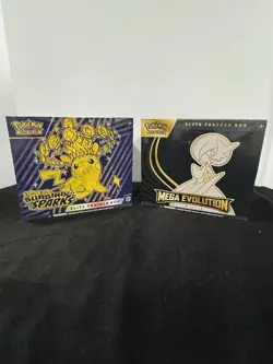 Pokemon ETB Lot - Surging Sparks & Mega Evolution Elite Trainer Boxes - Image 1