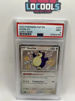 2024 POKEMON PAF EN-PALDEAN FATES SHINY RARE #202 SNORLAX PSA 9 - Image 1