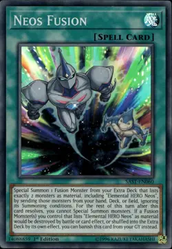 Neos Fusion 1st Ed Super Rare SAST-EN060 Yu-Gi-Oh! - Image 1