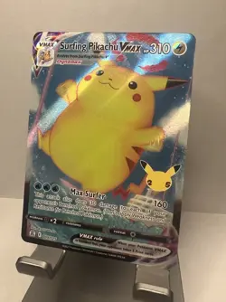Surfing Pikachu VMAX - 009/025 - Pokemon Celebrations Sword Shield Rare Card NM - Image 1
