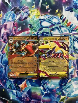 Pokemon TCG Mega Evolution EX X2 Cards Bundle Near Mint - Image 1