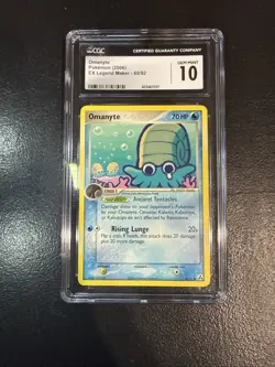 Pokemon Card Omanyte 60/92 2006 Legend Maker CGC 10 Gem Mint - Image 1