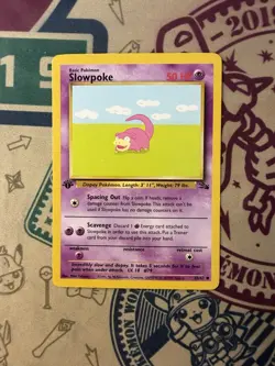 Slowpoke 55/62 Common 1st Edition Fossil Pokemon Card WOTC TCG VINTAGE - Image 3