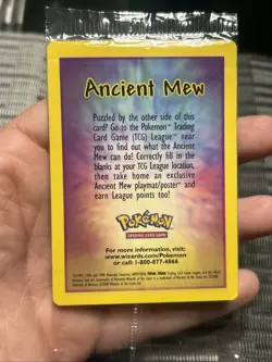 Ancient Mew SEALED Pokemon Unopened 2000 Movie Promo Holo Card - RARE Near Mint - Image 1