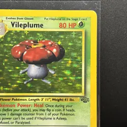 Vileplume 15/64 Jungle Holo Rare Pokemon Card MP - Image 4
