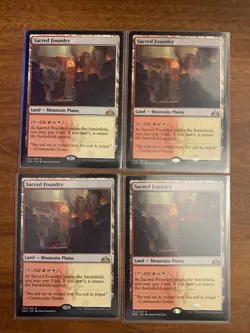 MTG Sacred Foundry Guilds of Ravnica X4 Playset Magic The Gathering - Image 1