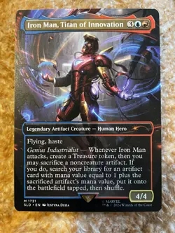 Iron Man, Titan Of Innovation #1731 BORDERLESS Marvel MTG Secret Lair NM - Image 1