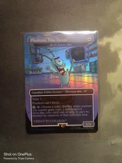 MTG - Plankton, Tiny Tyrant - Foil - SpongeBob Secret Lair - Magic skrelv - Image 1