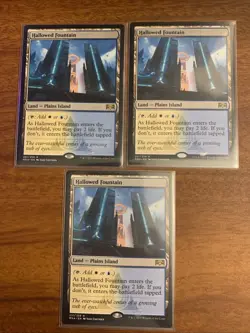 MTG Hallowed Fountain Ravnica Allegiance X3 Regular Rare Magic The Gathering - Image 1