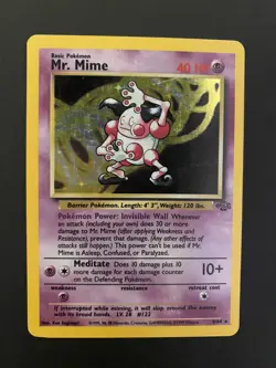 Pokemon TCG Mr. Mime Jungle 6/64 Holo Unlimited Holo Rare - Image 1