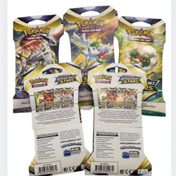 Pokemon TCG Sword & Shield Brilliant Stars Sleeved Booster Pack Lot Of 5 Sealed - Image 2