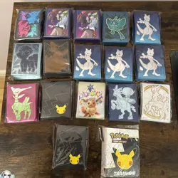 Job Lot Bundle Of 16 Sealed Pokemon Deck Sleeves mixture - Image 1