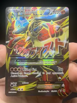 Mega M Lucario Ex 55a/111 Furious Fists Ultra Rare Full Art Holo Pokemon NM - Image 3