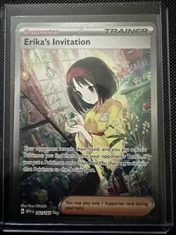 Pokemon TCG Scarlet & Violet Trainer Supporter Erika's Invitation 203/165 - Image 1