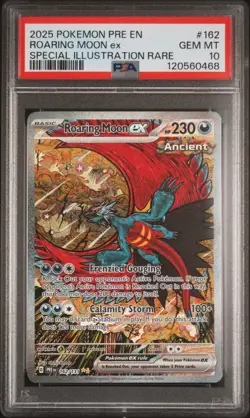 2025 POKEMON PRE EN-PRISMATIC EVOLUTIONS #162 ROARING MOON EX PSA 10 - Image 1