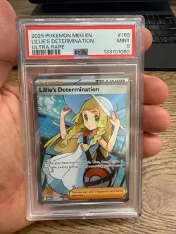 2025 POKEMON MEG EN-MEGA EVOLUTION ULTRA RARE #169 LILLIE'S DETERMINATION PSA 9 - Image 1