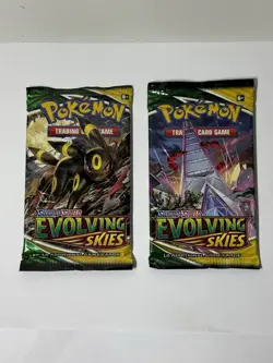 Pokemon Evolving Skies Booster Pack Set of 2 Sword & Shield TCG Factory Sealed - Image 1