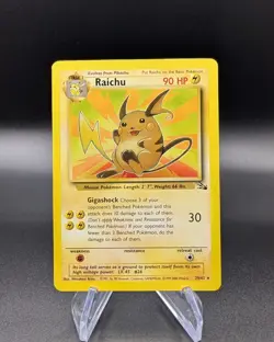 Raichu 29/62 - Fossil Regular - Vintage Pokemon TCG WOTC - LP - Image 1