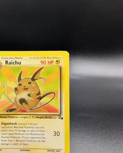 Raichu 29/62 - Fossil Regular - Vintage Pokemon TCG WOTC - LP - Image 3