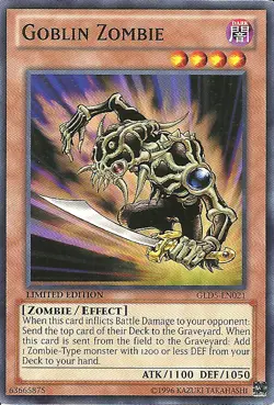 Yugioh! MP Goblin Zombie - GLD5-EN021 - Common - Limited Edition Moderately Play - Image 1