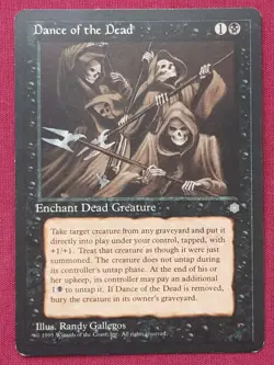 Magic The Gathering ICE AGE DANCE OF THE DEAD black card MTG - Image 1