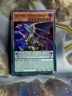 Yugioh PRIZE CARD Chaos Emperor, the Dragon of Armageddon YCSW-EN011 Super NM - Image 1