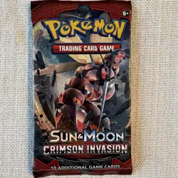 4x Sun And Moon Crimson Invasion Art Set Sealed Pokemon Card Booster Pack ?? - Image 4